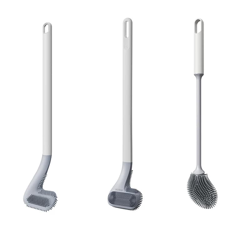 Scopino per WC stile golf caldo Scopino per WC domestico Scopino per WC in gomma morbida con manico lungo Spazzola per pulizia senza trapano montata a parete