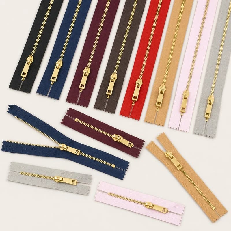 5/10Pcs 3# Metal Close-End Zippers 15/20/25/30cm for Clothing Pocket Bags Sewing Repair Decoration Closure DIY Craft Accessories
