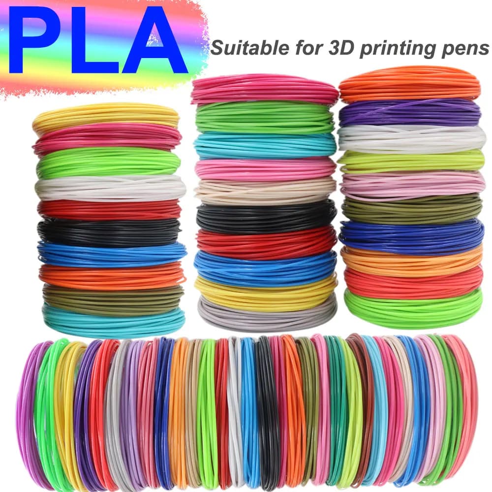 Filamento PLA colorato per penne da stampa 3D, lunghezze multiple opzionale, sicuro, senza fumo, giocattoli natalizi per bambini, materiali di consumo fai da te