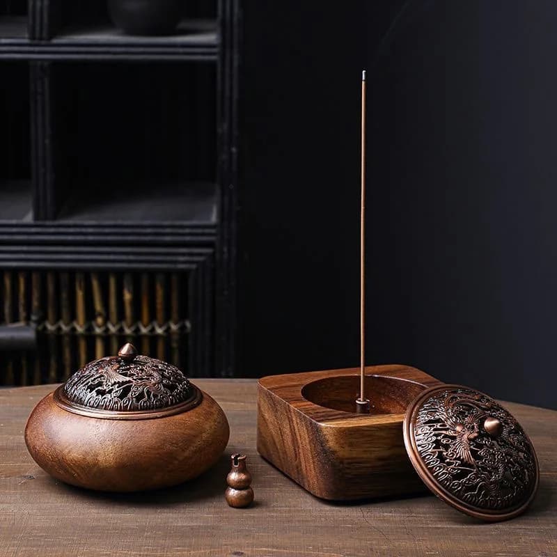 Electric Tea Ceremony Incense Burner, Indoor Sandalwood Fragrance Diffuser Small Incense Holder Tray