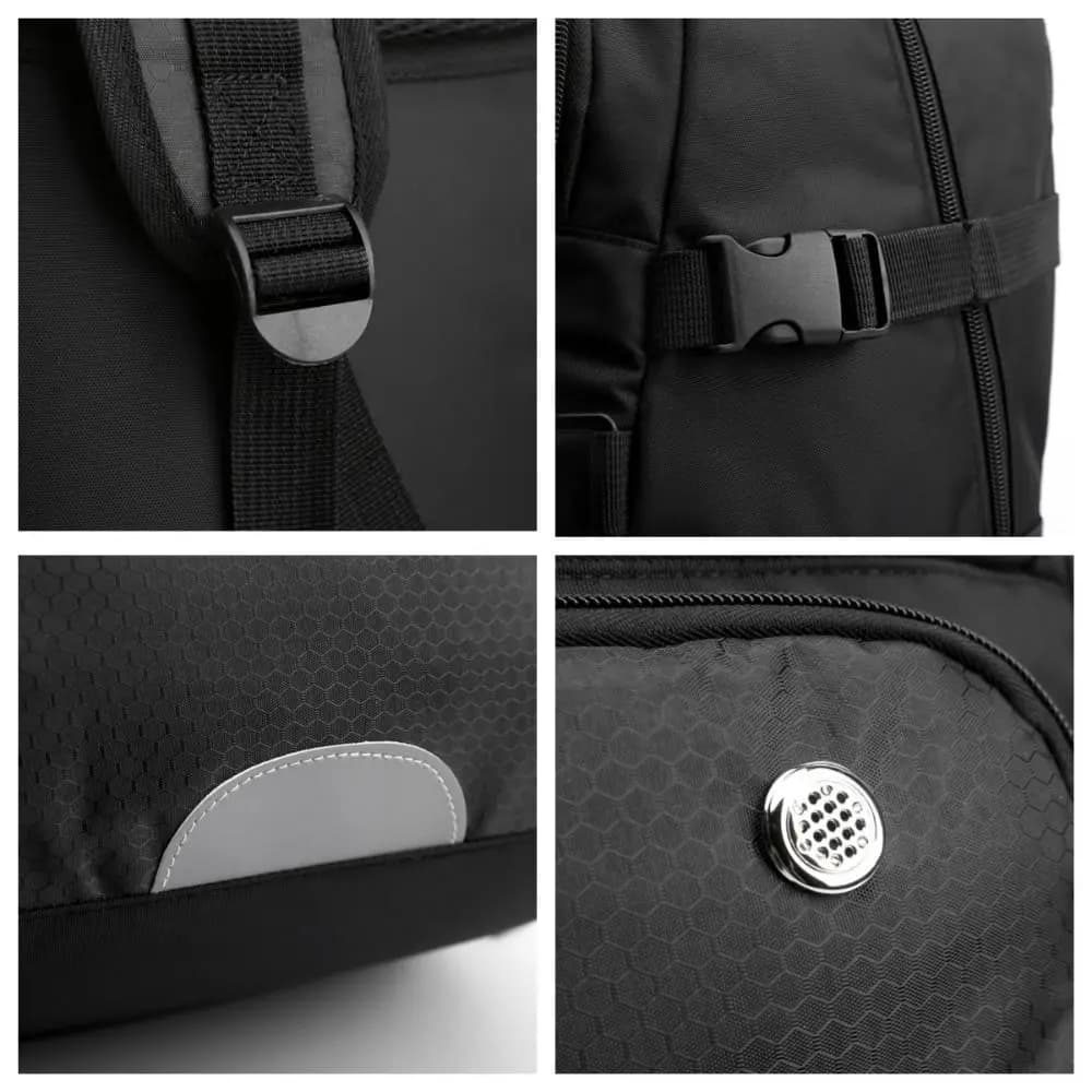 Large Capacity Sports Basketball Backpack Multi Pockets Detachable Net Soccer Bag Waterproof Oxford Fabric