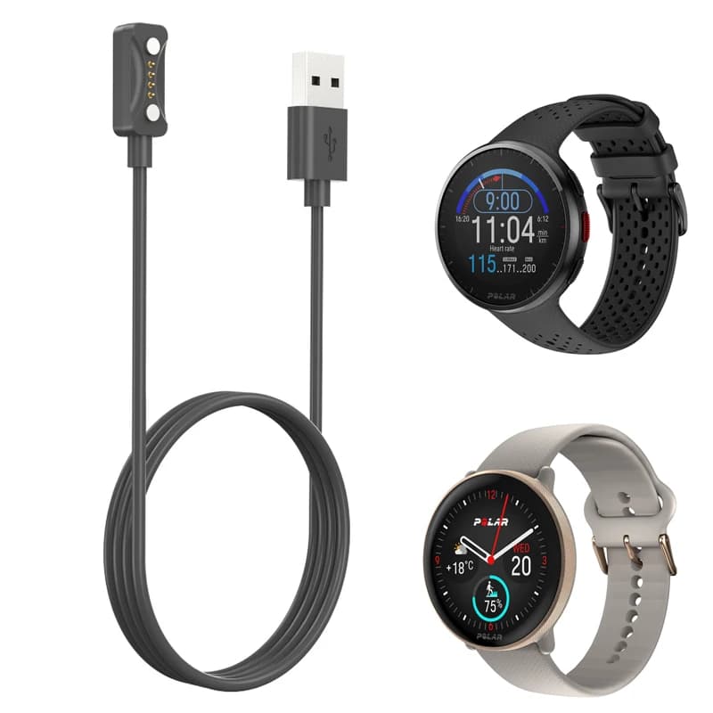Smartwatch Dock Charger Adapter USB Charging Cable for Polar Pacer/Pro/ignite 3 Sport Smart Watch Power Charge 2.0 Accessories