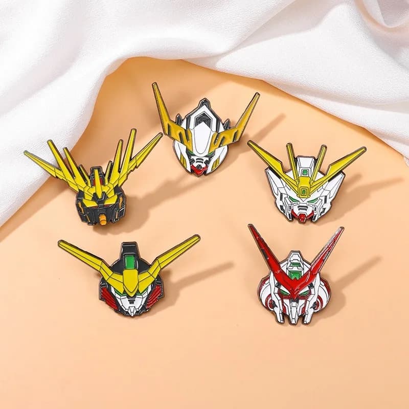 Original Japanese Anime Gundam Brooch Mobile Warrior RX-78 Cartoon Badge Clothing Pencil Case Decoration Accessories Kids Gifts