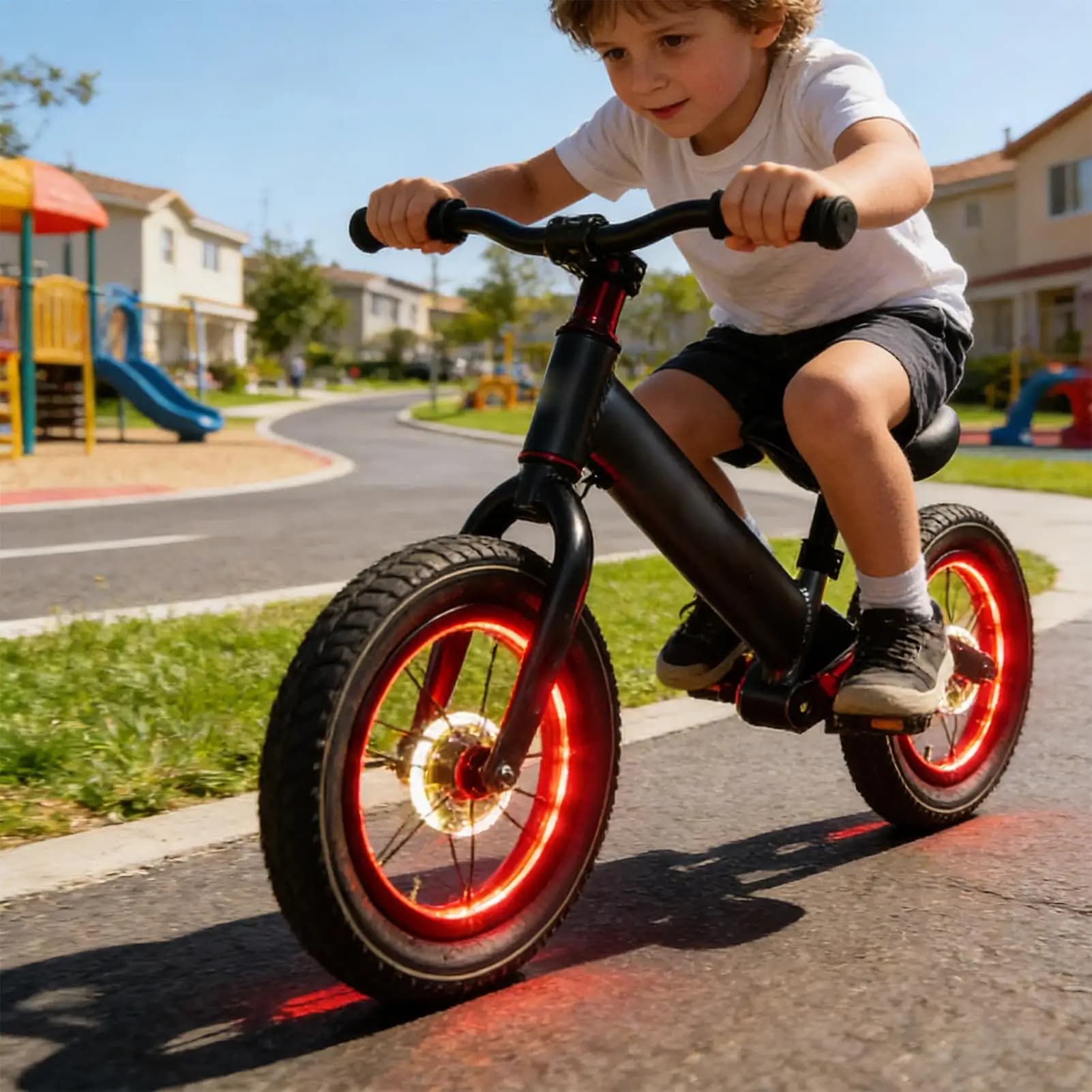 Luci a LED per ruote di bicicletta, 2 pezzi, ricaricabili, con 7 colori cangianti, impermeabili, 18 modelli
