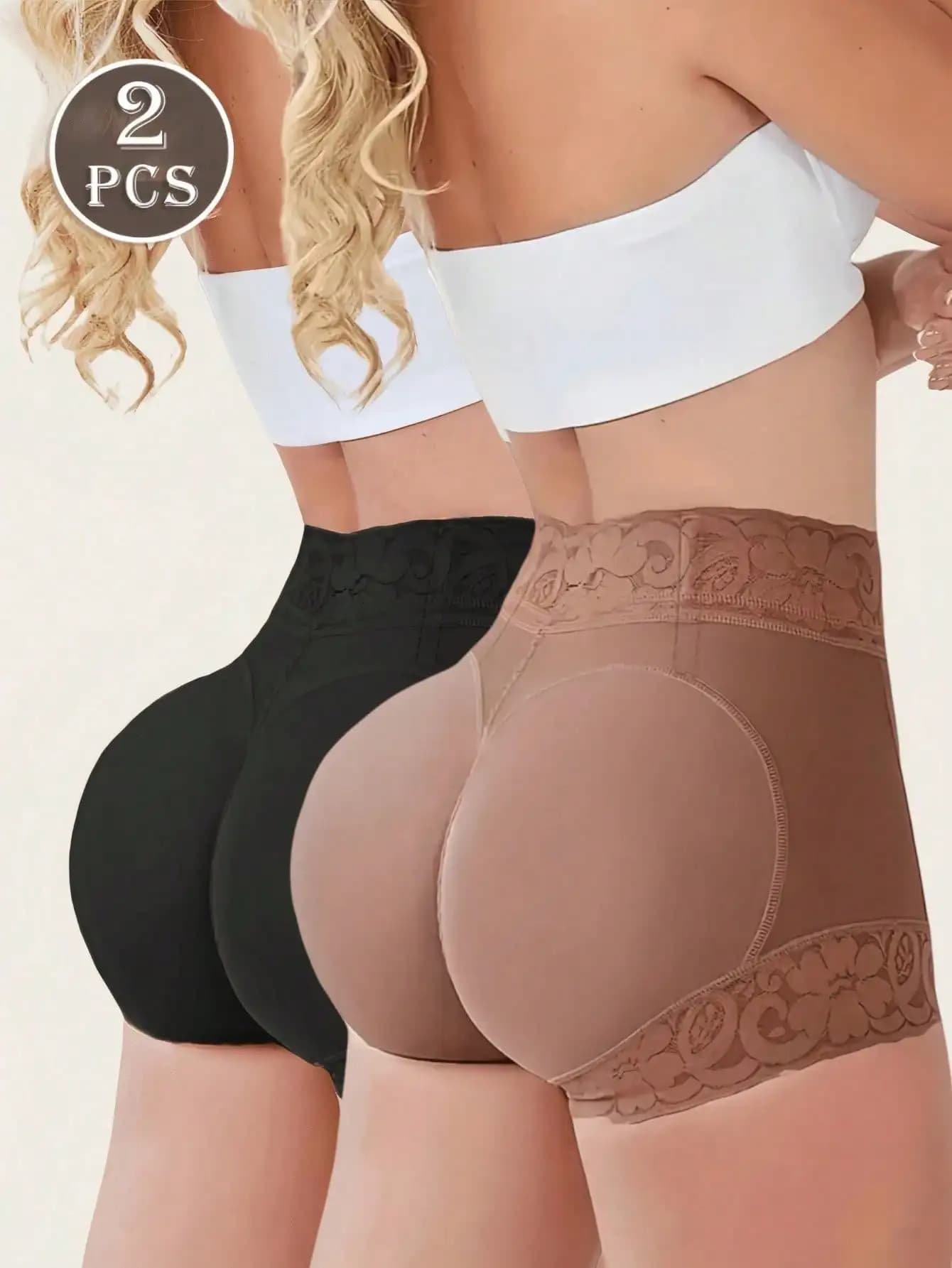 2 pieces of women's slimming panties, underwear for belly control, life modelling, buttocks lifting, suitable for various occasions