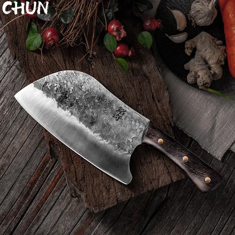 CHUN traditional hand forged kitchen knife kitchen knife in stainless steel kitchen knives in wood H slicer for meat butcher