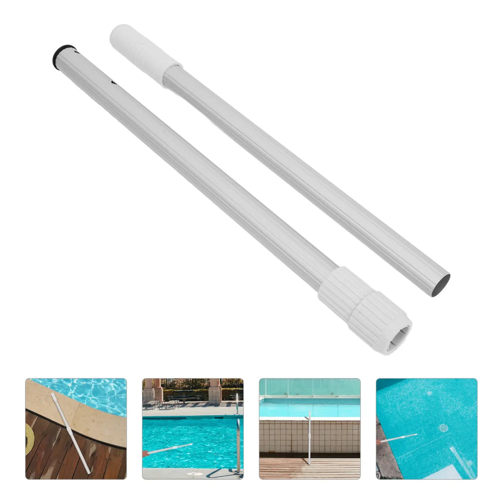 Reinforced Aluminum Pool Pole Metal Connecting Adjustable Fishing Net Pole Telescopic Skimmer Tool Extendable Telescopic Rod
