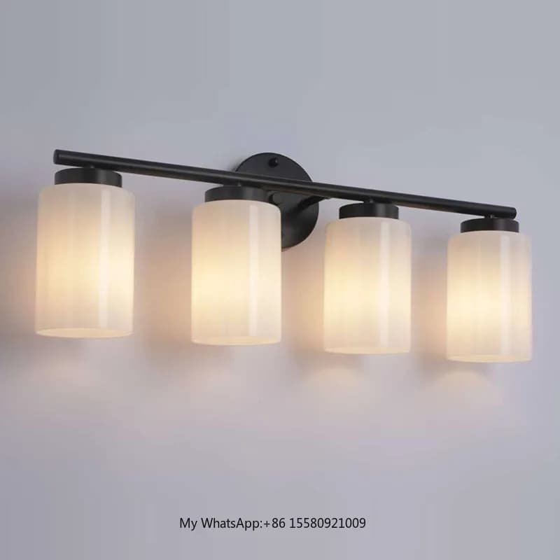 Lampada da Parete a 6 Luci LED da 37'' Dorata Moderna per Specchio da Bagno