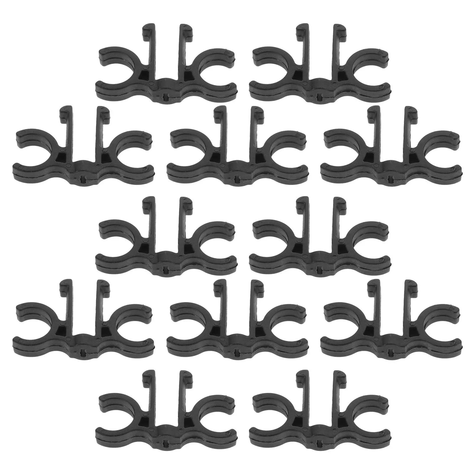 12 Pieces Safety Clips for Trekking Sticks, Quick Hook Plastic Connectors for Hiking and Camping