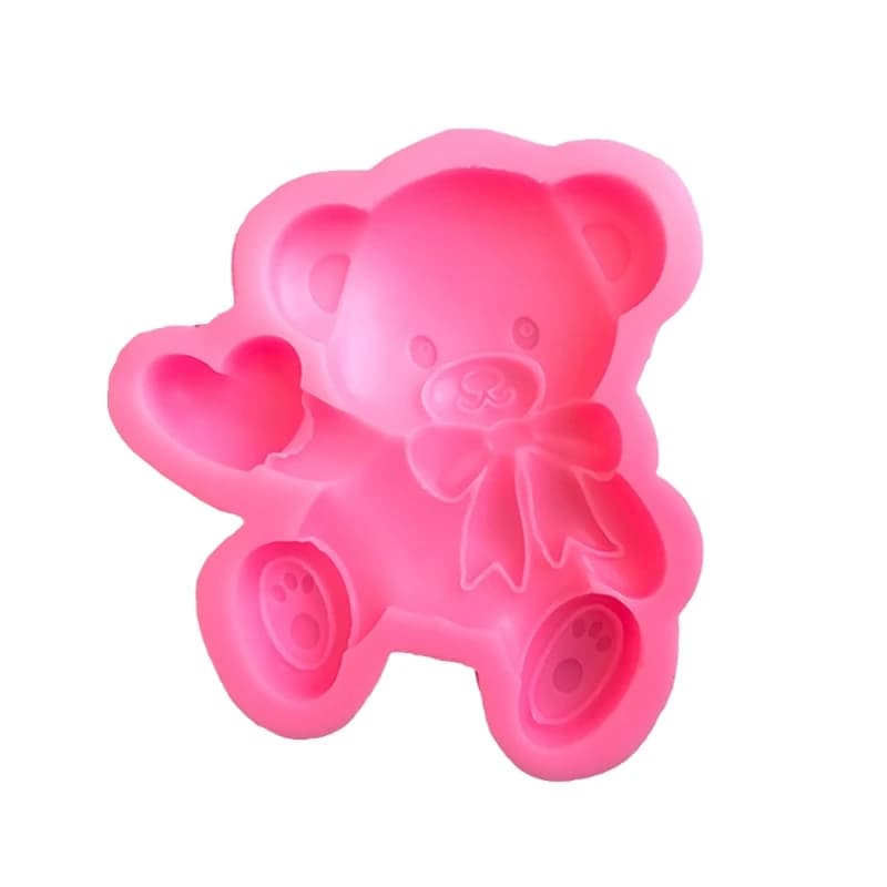 cuore orso regalo torta fondente stampo in Silicone pasticceria stampo per cioccolato caramelle stampo per gelato strumento cottura fai da te