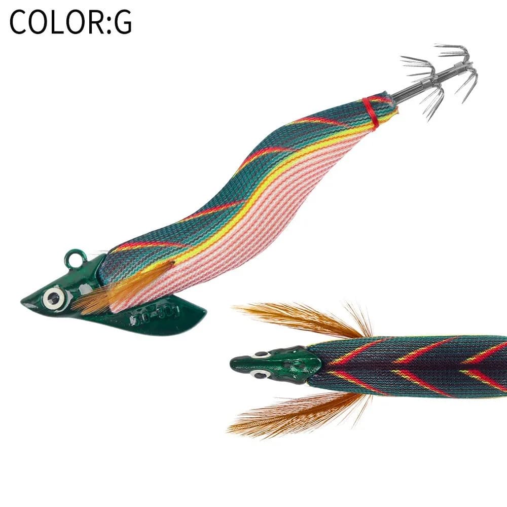 Egi luminescente 3.0 # Gancio Squid Bait Sycamore Polpo di legno Esche artificiali Forma di seppie 30g Esche da jigging Pesca in mare