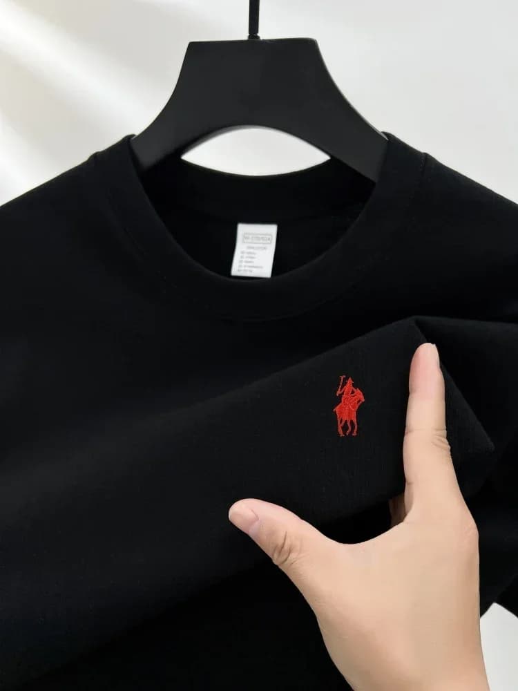 short sleeve round neck men's T-shirt hot selling luxury brand summer print pony breathable top