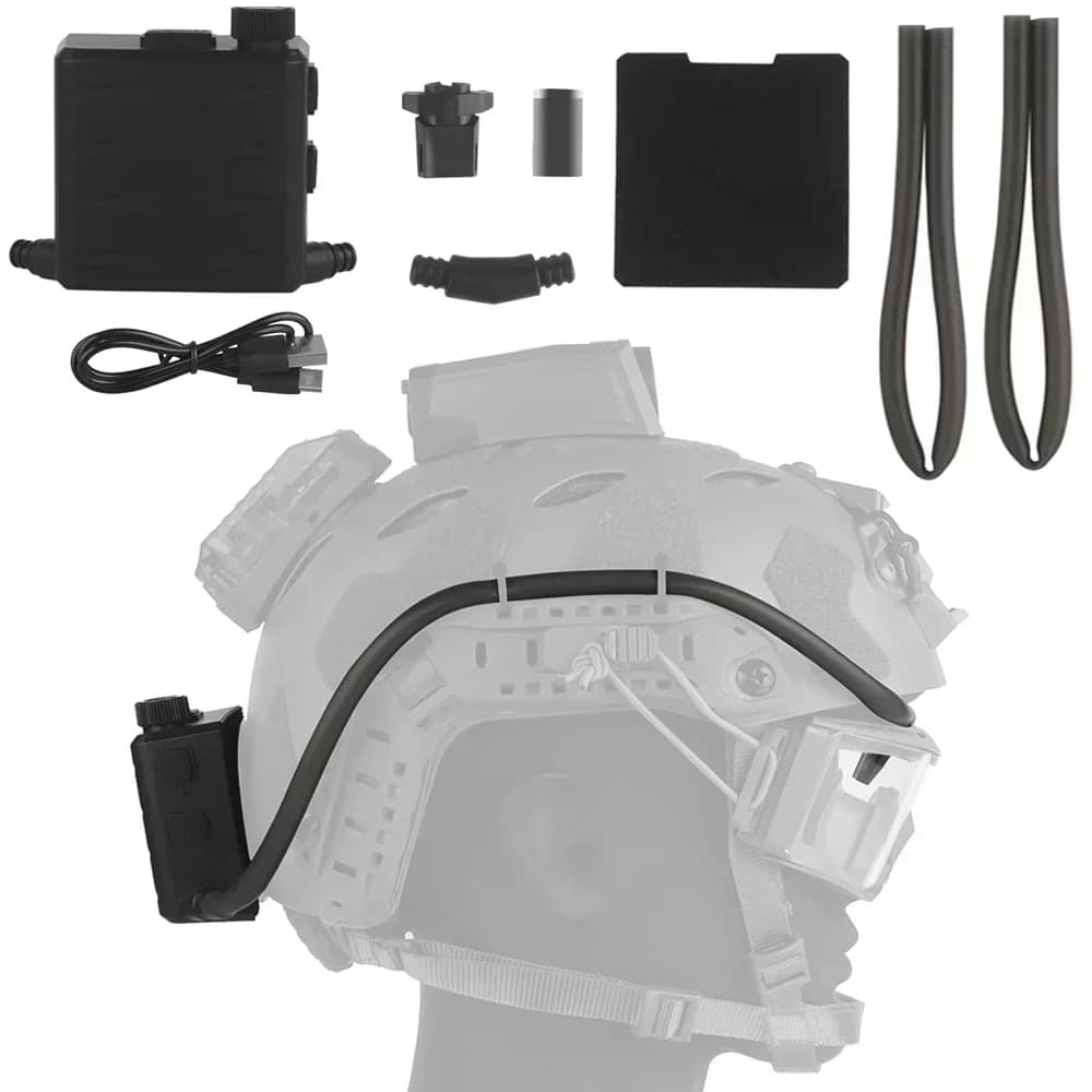 Kit Antiappannamento per Occhiali Tattici con Ventola, per Airsoft, Tiro, Motocross, Alpinismo, Protezione Occhiali, Maschera da Sci
