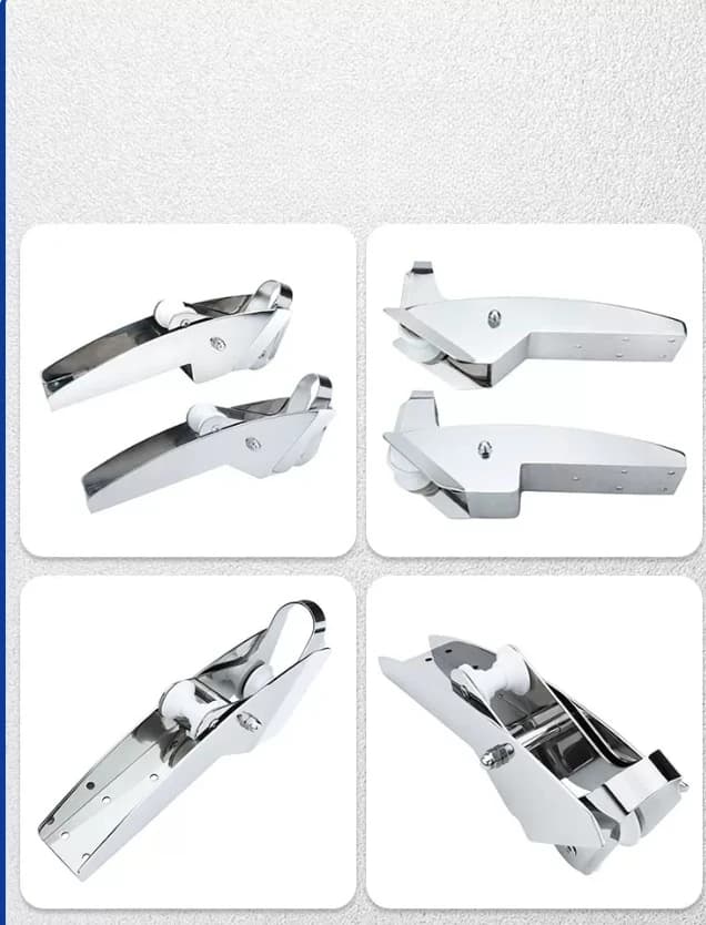 Boat Bow Anchor Roller 316 Stainless Steel Anchor Rack Marine Hardware 5-20kg Inclined Bottom Steel Plate Anchor Bracket