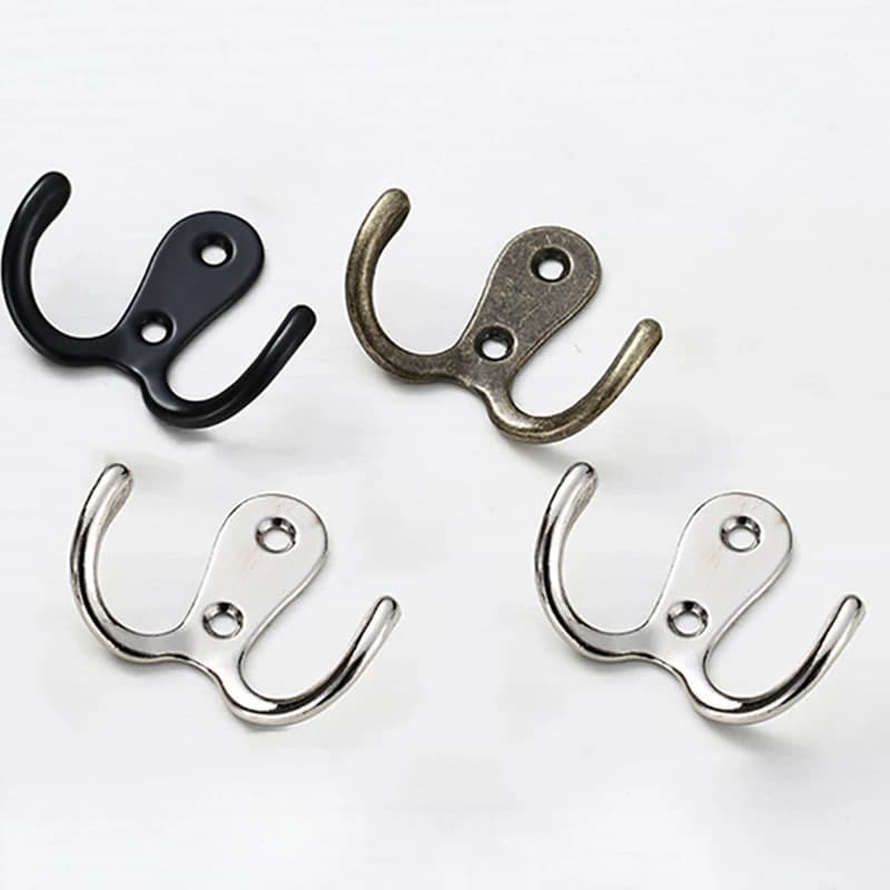 10 pieces hooks wall coat hangers 2 holes coat hangers hats clothing hooks holders for home wall hanging hooks for hardware
