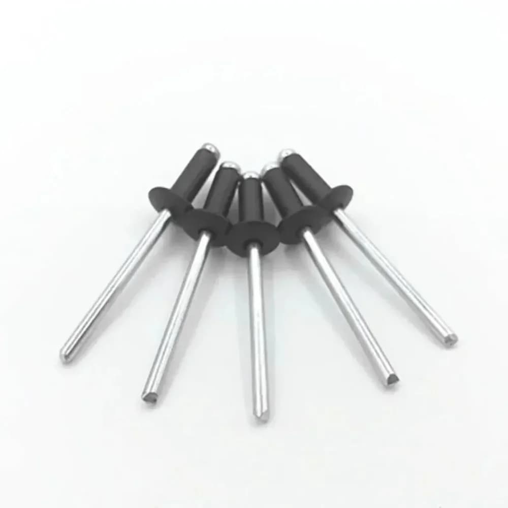 120 Pz/scatola M2.4 M3 M3.2 M4 nero tirare chiodo aperto nucleo in alluminio rivetto decorazione chiodo tirare rivetto