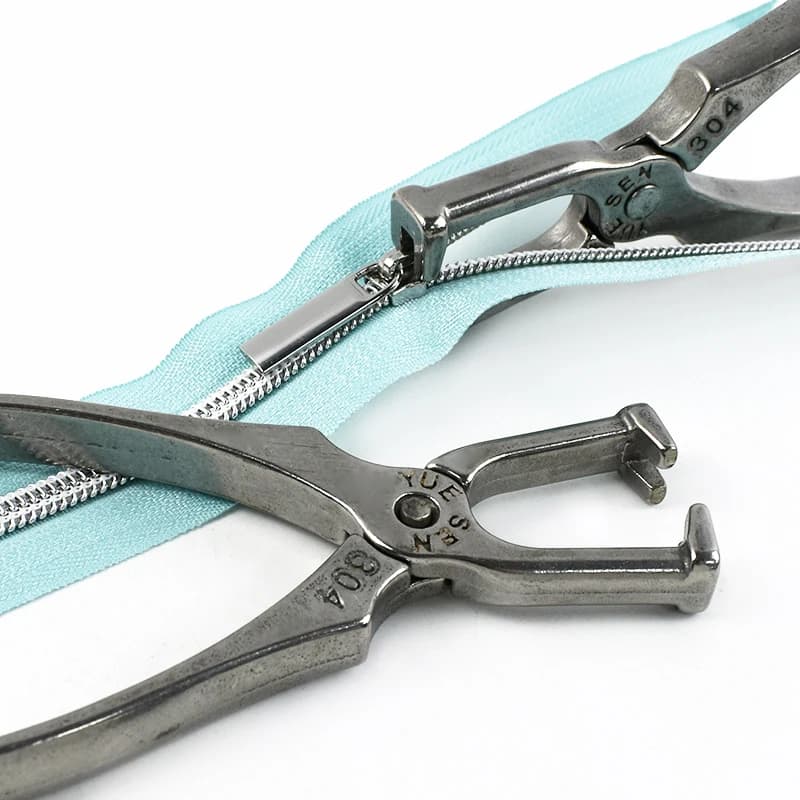 304 Stainless Steel Zipper Repair Tool Kits Metal Zip Pliers Bag Garment Zippers Install Stop DIY Replacement Sewing Accessories