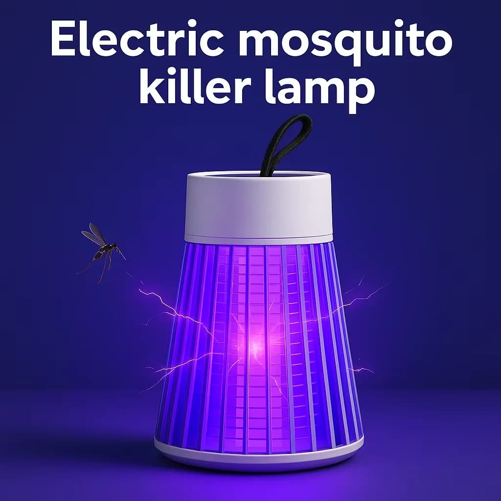 Electric Mosquito Killer Lamp 2-in-1 USB Bug Zapper with LED Light for Bedroom Outdoor Camping - Insect Trap for Wasps Gnats
