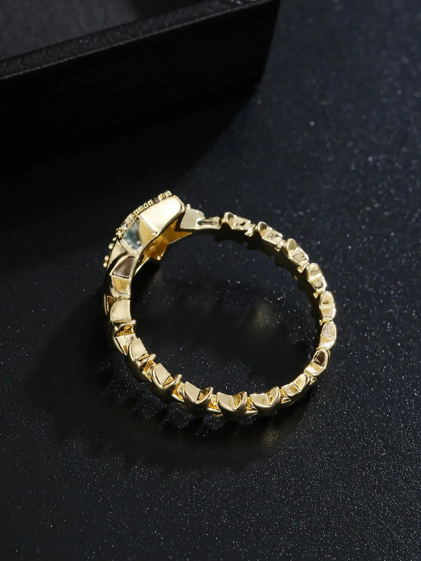 Anello da uomo con decorazione a stella in zirconia cubica, stile punk hip pop in rame, per gioielli, regali e feste