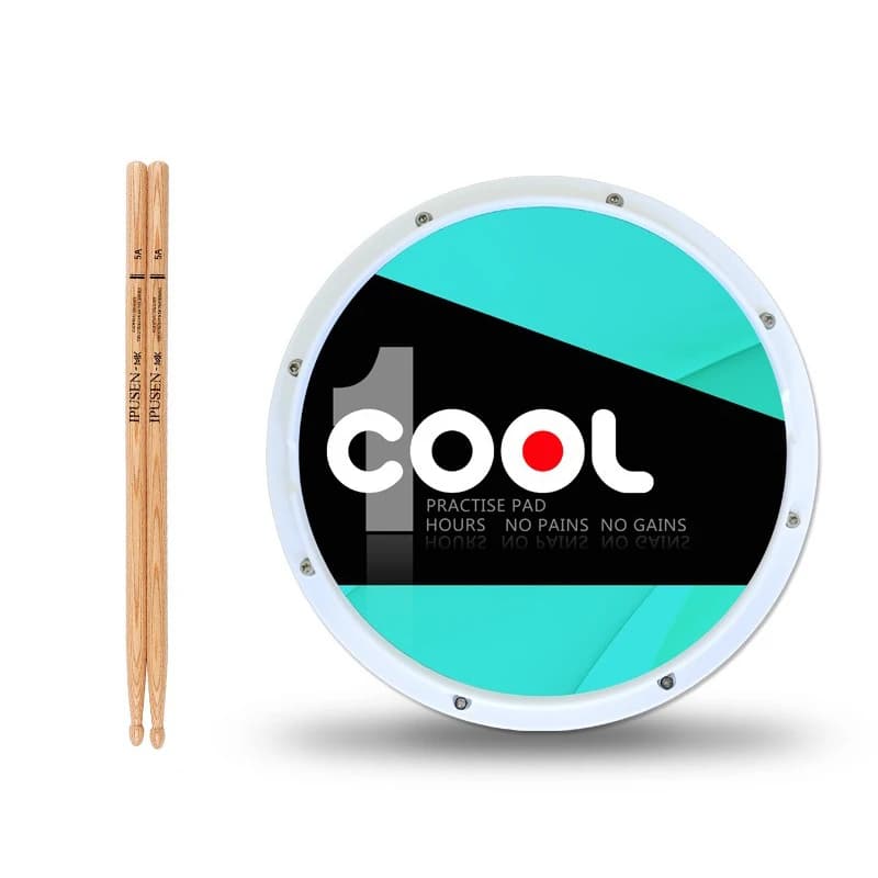 Set di batteria portatile 12 pollici Pad per batteria pratica silenziosa Batteria musicale professionale Adulti Principianti Strumenti a percussione per bambini