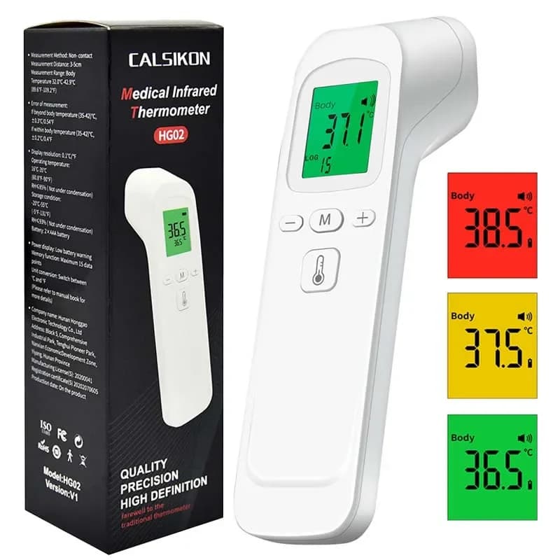 Digital infrared medical thermometer Quick temperature measurement Portable medical thermometer for body front without contact