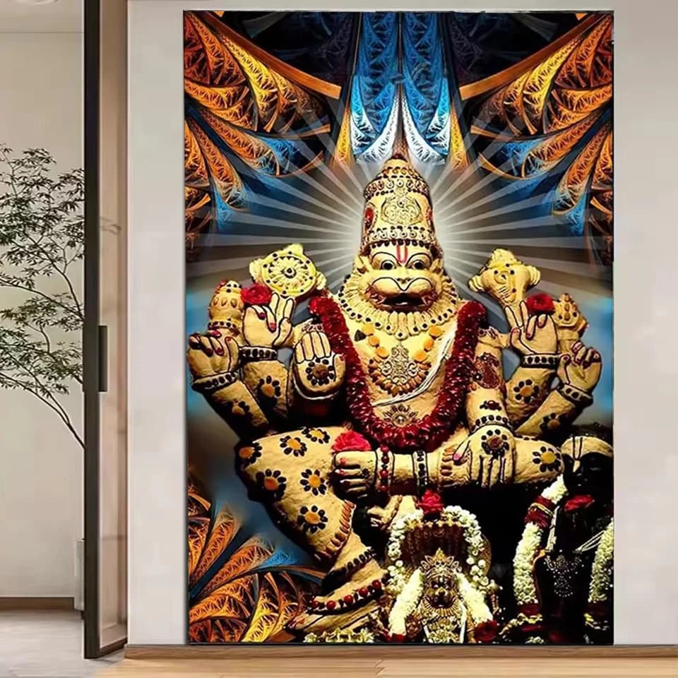 Indian God diamond painting cross stitch kits home Decoration Narasimha Living Room Picture Hindu God full drill Wall Painting