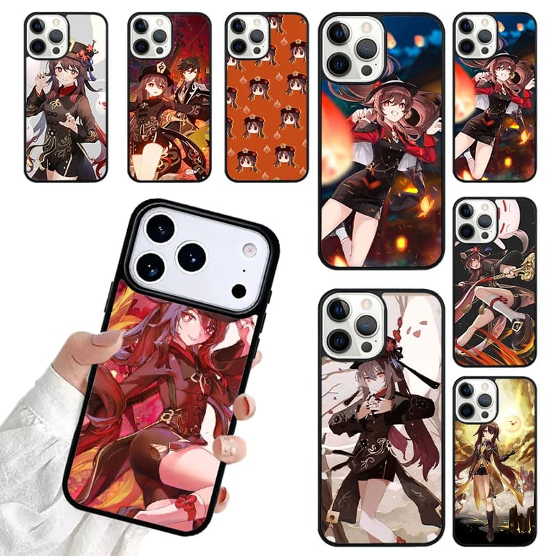 Hu Tao Vidio Game Phone Case For iPhone 17 16 15 14 13 12 11 Pro Max 17air Shockproof Cover Fundas