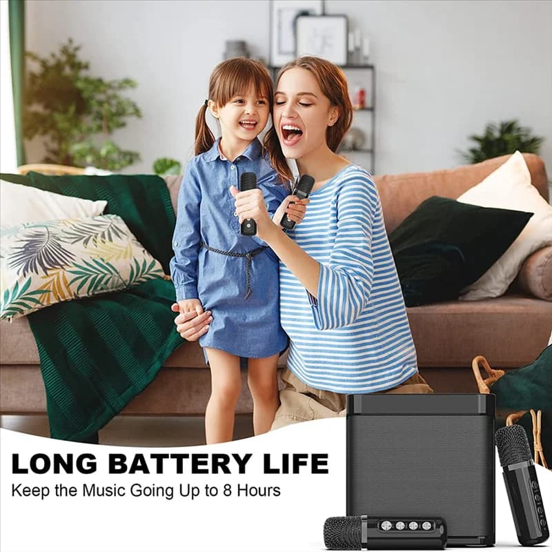 Famiglia KTV Set audio Doppio microfono wireless Macchina integrata Karaoke portatile esterno Altoparlante Bluetooth Box Sostituzione-AT36