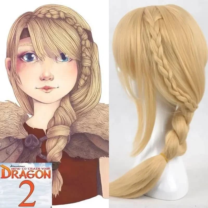 New Movie How To Train Your Dragon 2 Astrid Long Braid Cosplay Wigs For Women Wig Cap 7JDs9