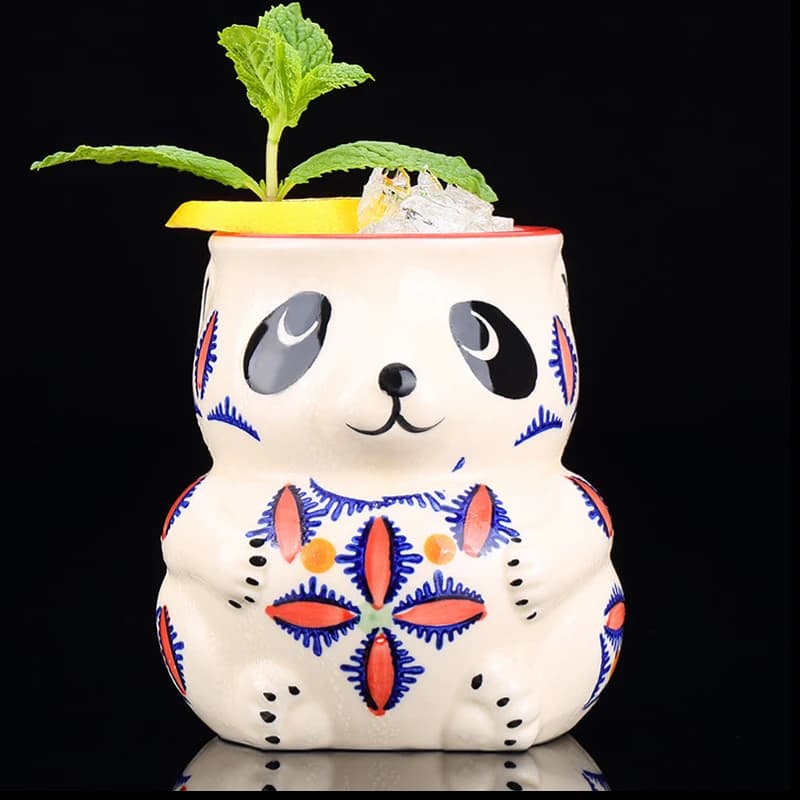 Creativo hawaiano Tiki tazza in ceramica personalizzato Bar Animal Cocktail Beer Tiki Cup Cute Panda Wine Cup Bar Tool bicchieri da vino