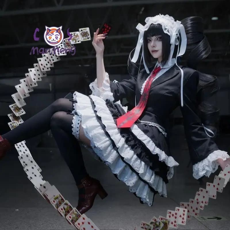 Costume Cosplay Anime Celestia Ludenberg Yasuhiro Taeko Danganronpa, Nuovo Abito Gotico per Festa di Halloween, Completo Dolce da Ragazza