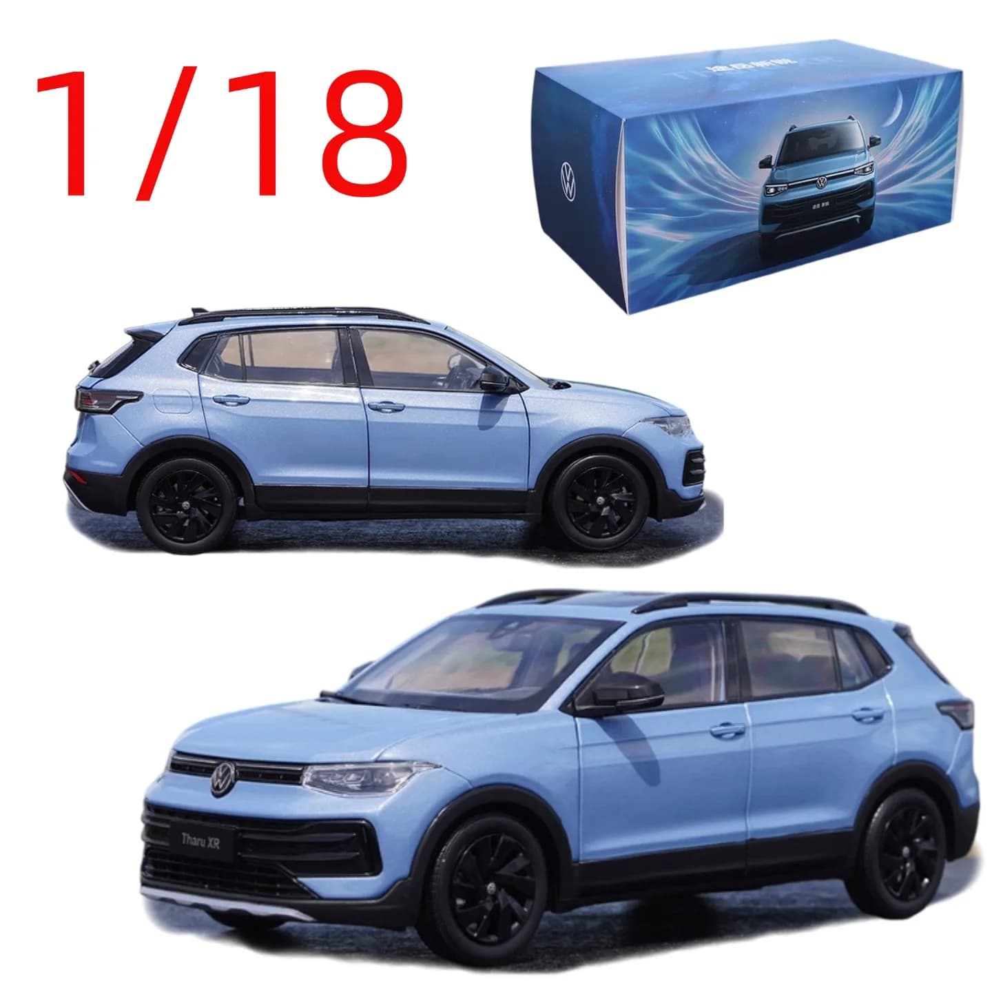 Modellino Auto SUV VW Tharu XR in Scala 1/18, Veicolo Fuoristrada in Lega, Giocattolo per Ragazzi, Confezione Originale