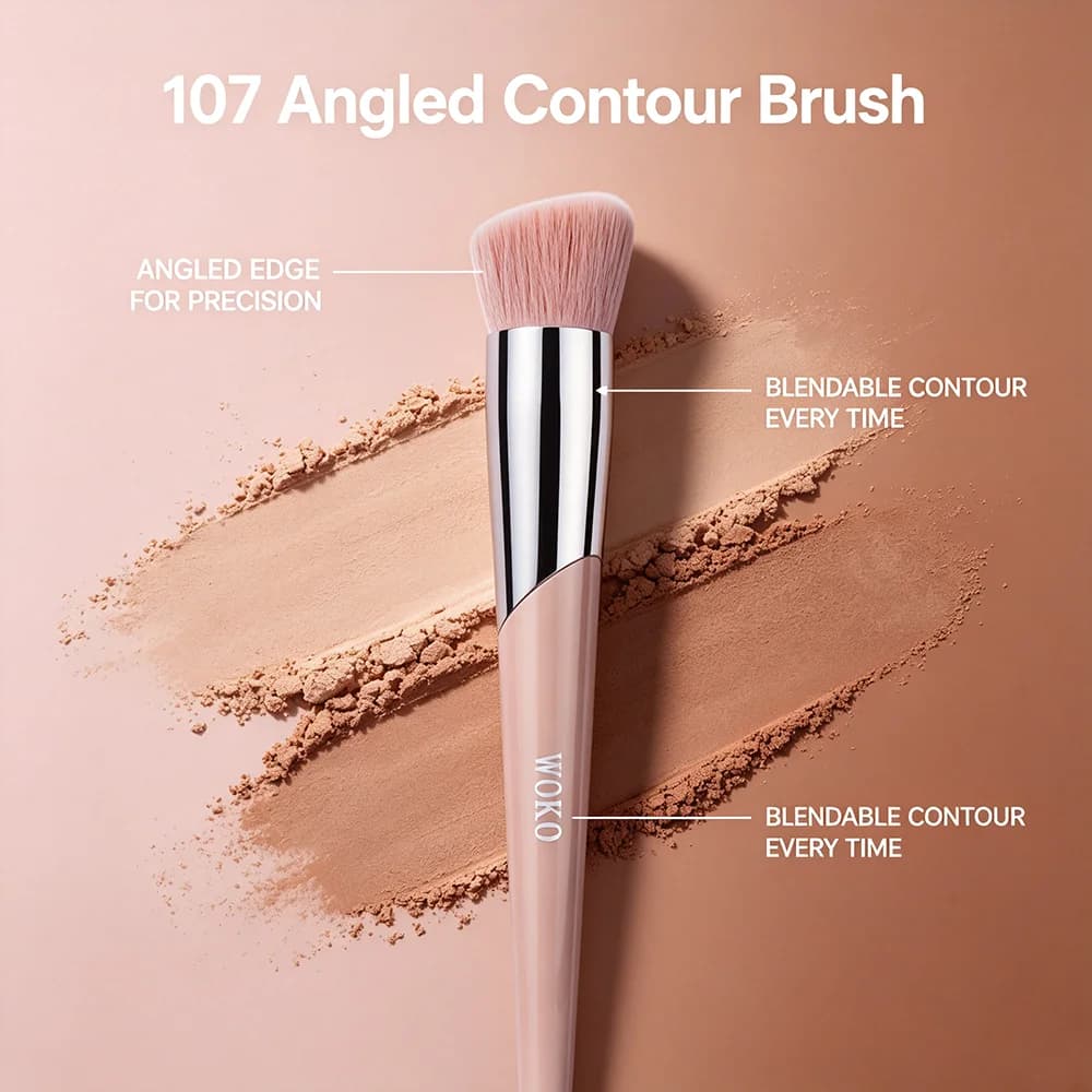 107 Angled Contour Brush Face Contour Buffing Makeup Brush Liquid Foundation BB Cream Contour Makeup Tool