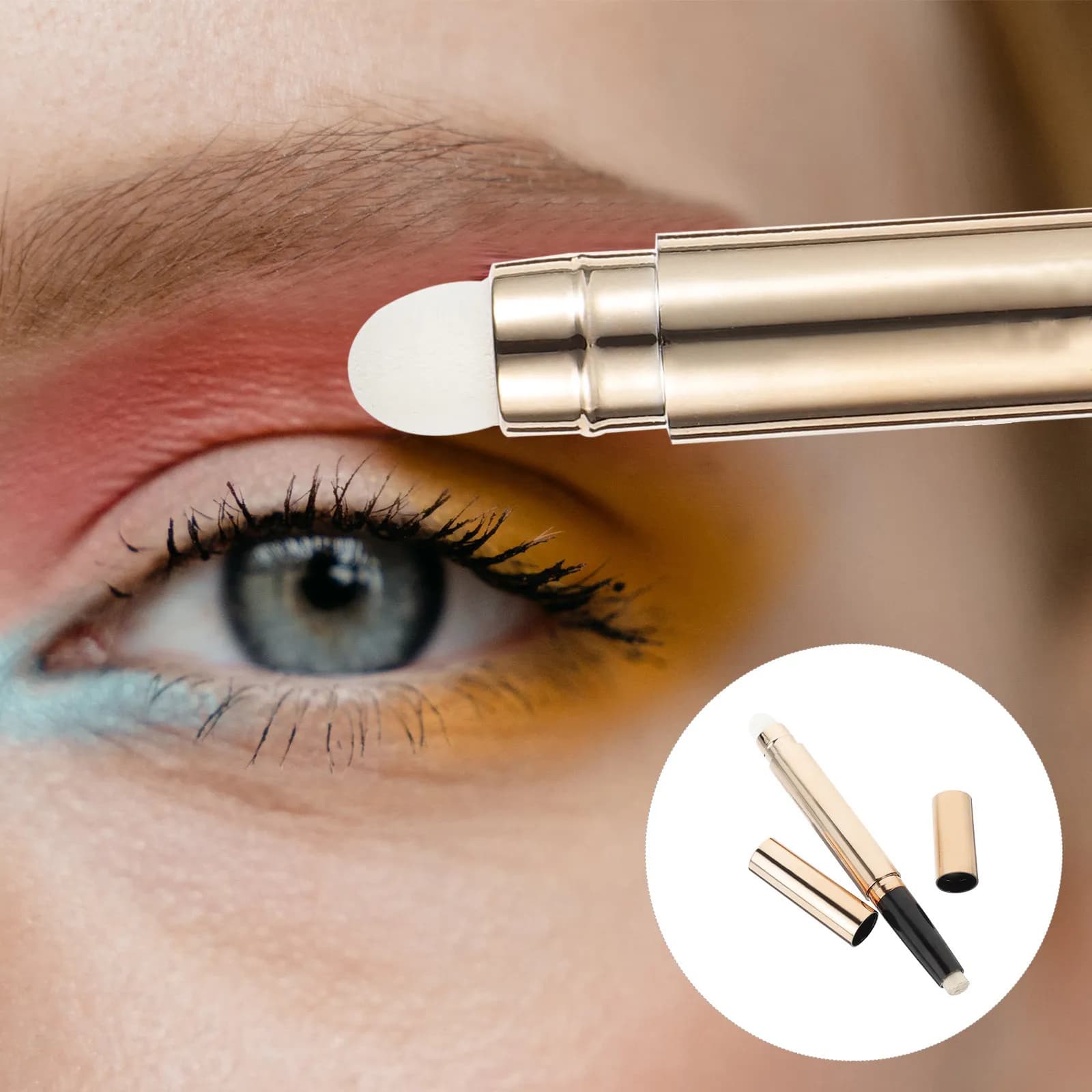 Penna Ombretto Doppia Punta per Applicazione Rapida e Facile del Trucco Occhi, Formula Liscia a Lunga Durata Anti-Sbavatura, Effetto 3D Completo e Morbido