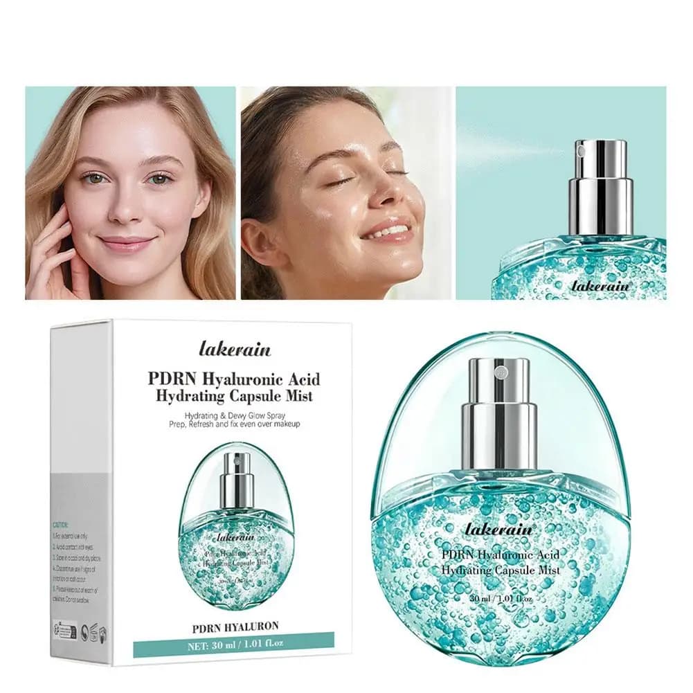 Spray Siero Viso al Collagene PDRN, Idratazione Profonda e Duratura, Assorbimento Rapido, Nebulizzatore Viso Rassodante, Skincare Coreana
