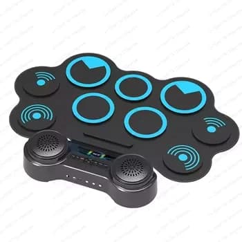 Set di batteria avvolgibile elettrica acustica digitale da 9 pad per set di batteria elettronica per strumenti musicali educativi per bambini