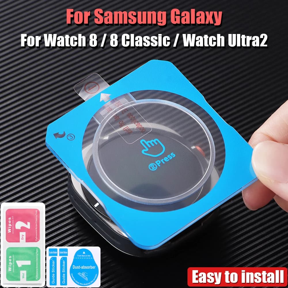 Vetro temperato per Samsung Galaxy Watch 8 Classic 46mm Protezione schermo per Galaxy Watch 8 40mm 44mm Vetro protettivo 1/3/5 pezzi