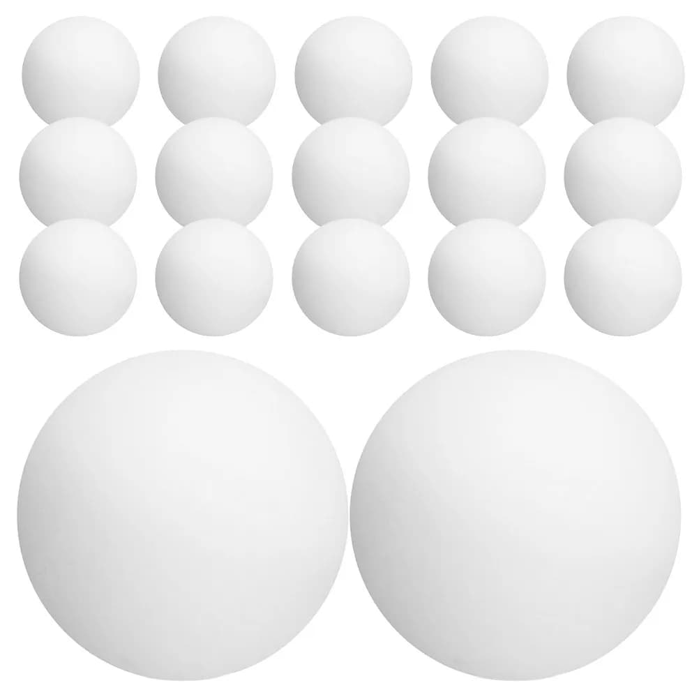 60 palline da ping pong bianche da 40 mm, dimensioni standard, in plastica riutilizzabile, per piccole competizioni, feste all'aperto e al chiuso