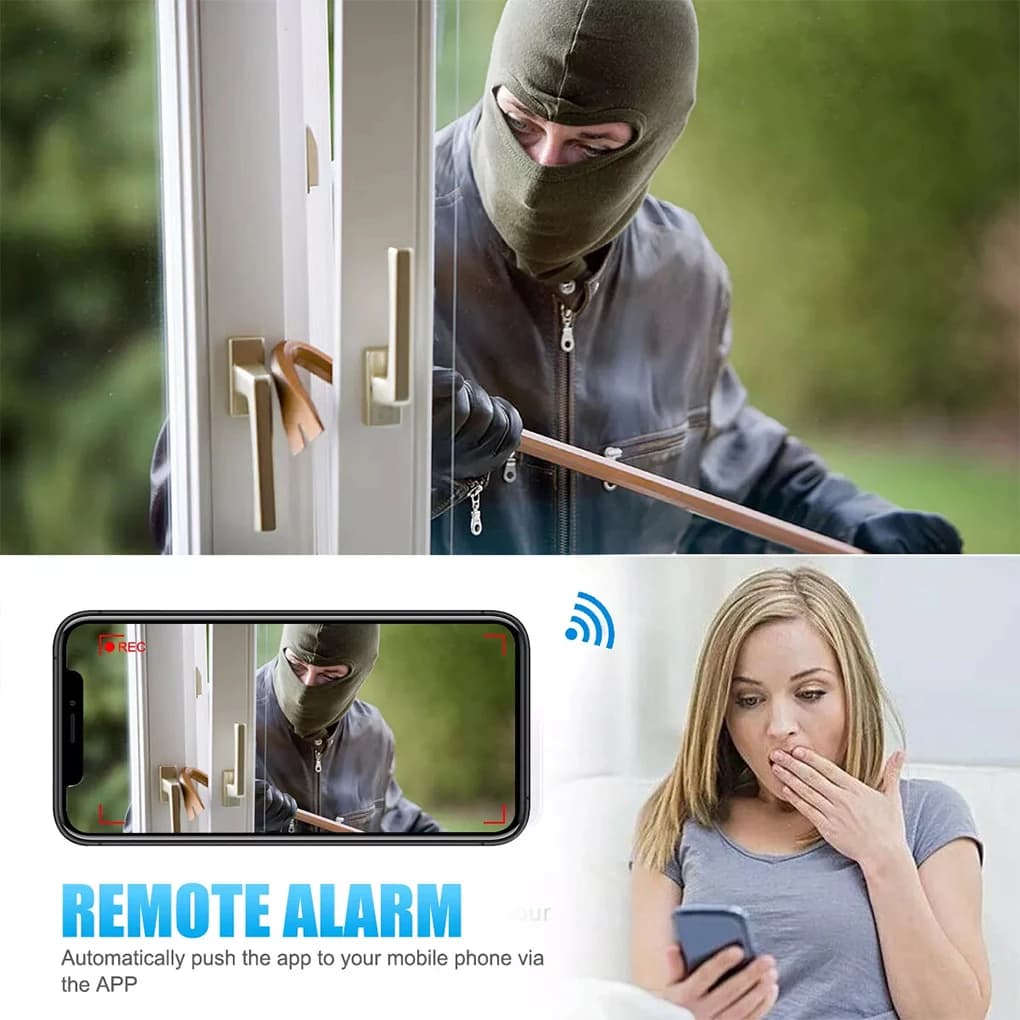 Mini telecamera con obiettivo flessibile 1080P HD WiFi Wireless Cam Videoregistratore Protezione di sicurezza Sensore di sorveglianza remota Allarme Push