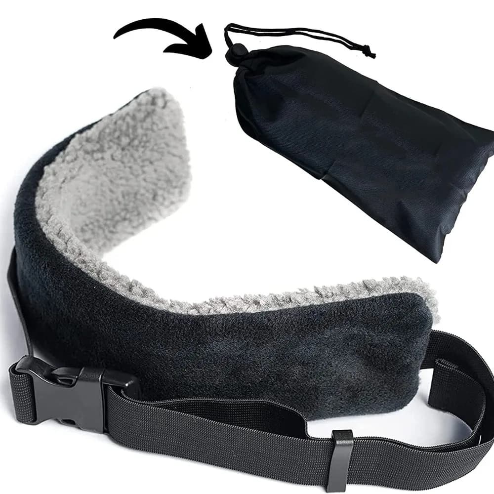 Cinghia di supporto per la testa regolabile Comodo cuscino da viaggio per aeroplani e auto Fascia di supporto compatta alternativa per il collo per la testa