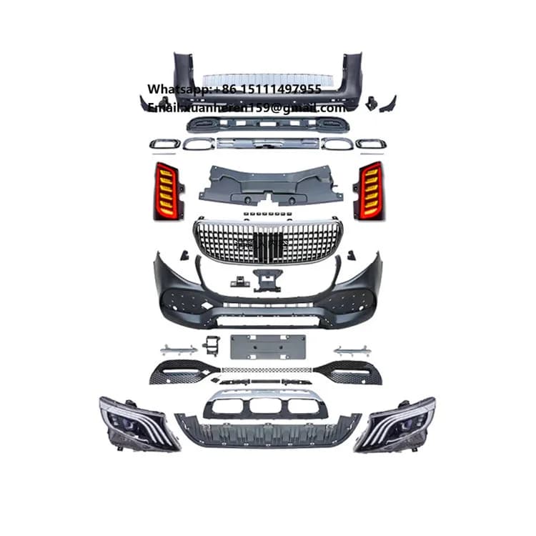 Parti Auto: Griglia Paraurti Anteriore e Posteriore, Diffusore, Fari, Luci Posteriori, Kit Carrozzeria per Mercedes Benz Classe V W447 Vito V260 V250 V220