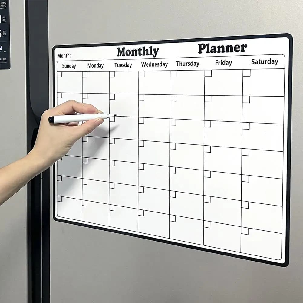 Adesivi magnetici per lavagna con calendario cancellabile a secco con organizer per lo studio settimanale/mensile Agenda mensile versatile per frigorifero