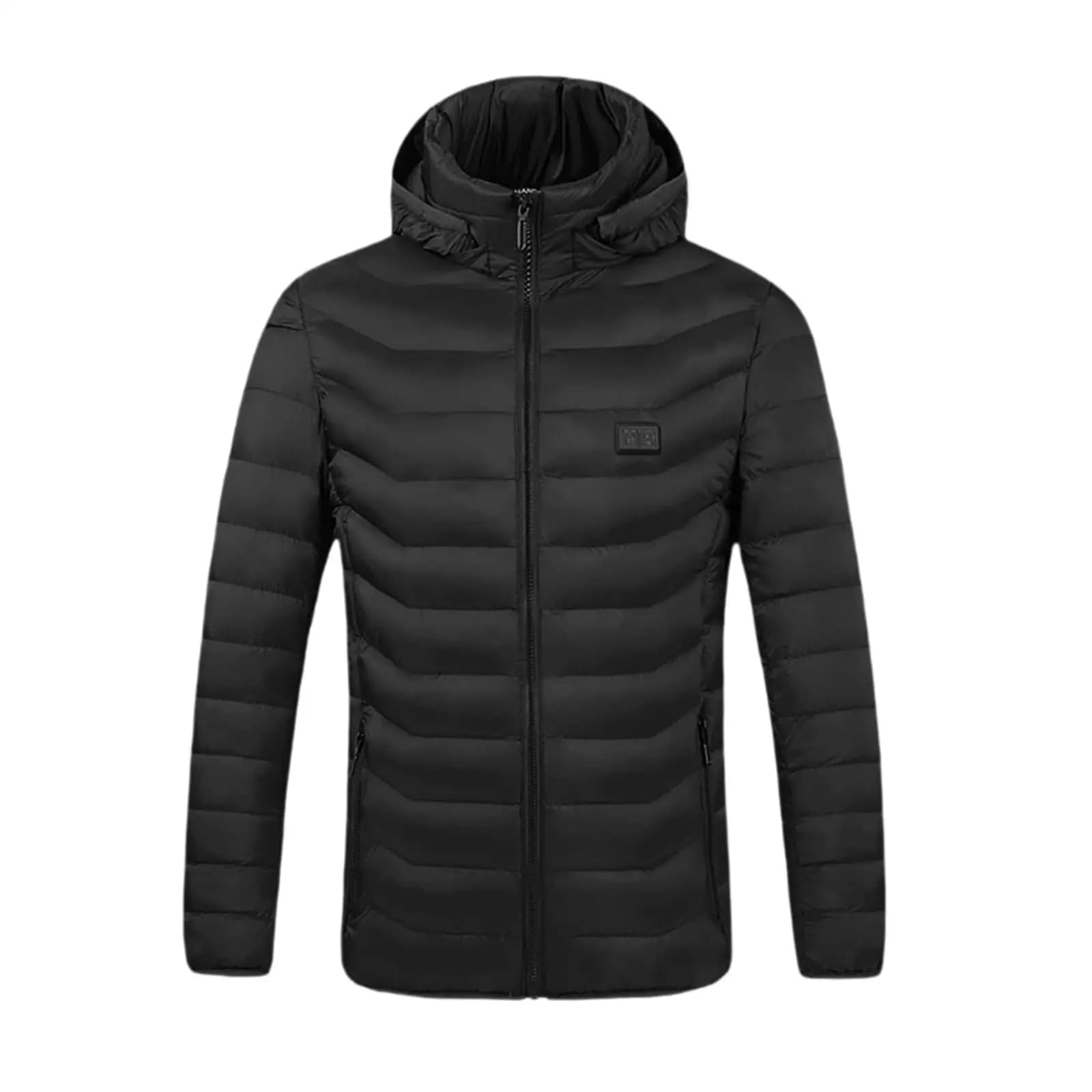 Giacca invernale da uomo riscaldante, cappotto termico portatile con cappuccio, abbigliamento esterno con temperatura regolabile per lavoro all'aperto e viaggi