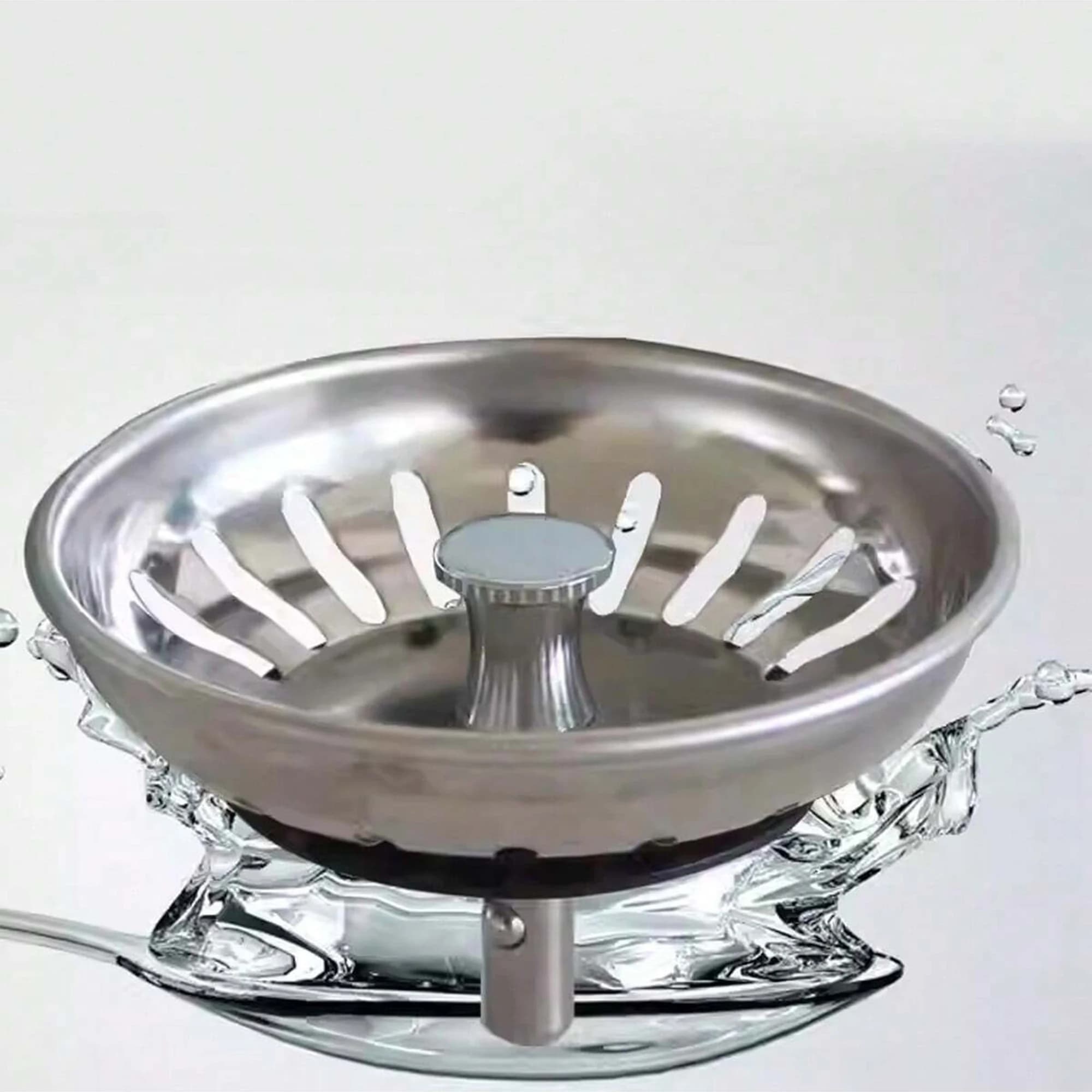 Tappo per filtro per lavello in acciaio inossidabile Cestello per filtro di scarico dei rifiuti da cucina Tappo per acqua Accessori hardware per lavabo da bagno