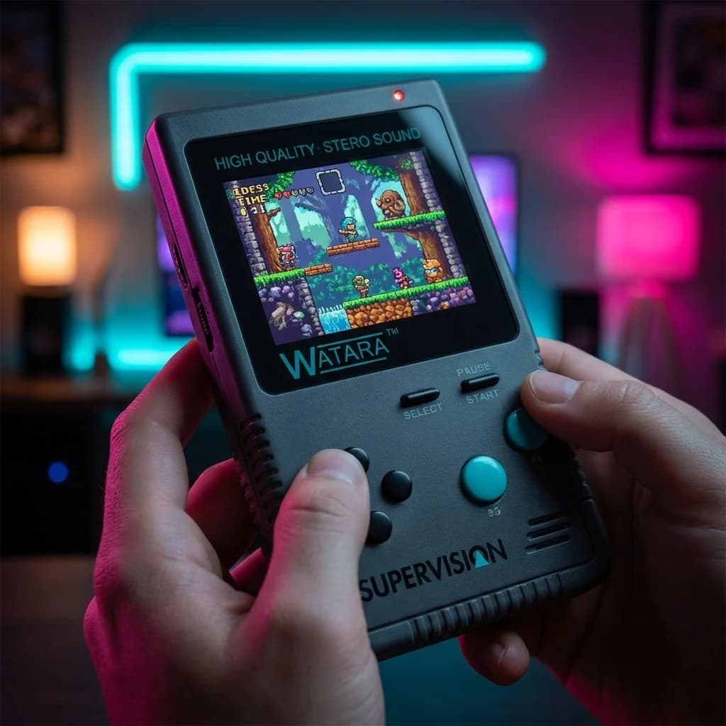 Console Portatile Retro WATARA Raspberry Pi - Schermo IPS Migliorato, Oltre 4000 Giochi Preinstallati, Emulatore Multi-Piattaforma (PS/Arcade)