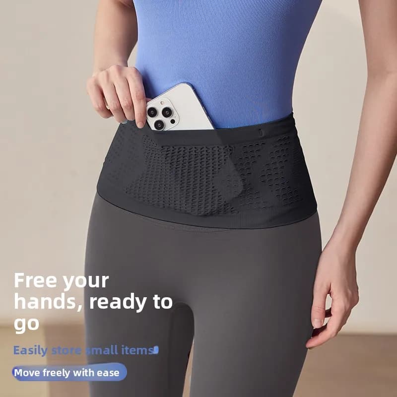 Multifunctional Sports Waist Brace for Telephone, Unisex Elastic Belt for Matt Race and Open Fitness