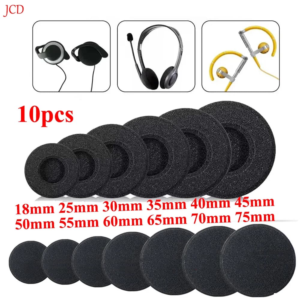 Cuffie di ricambio Cuscinetti auricolari in memory foam Fodere per cuscini in spugna Custodia protettiva per auricolari 18mm 25mm 30mm 35mm 40mm 45mm 50mm