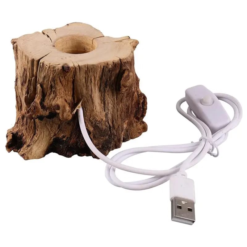 Wooden Crystal Ball Holder Cat Shaped Night Light Support LED Light Support with USB Charging Office Bedroom Lights Desk Decorations