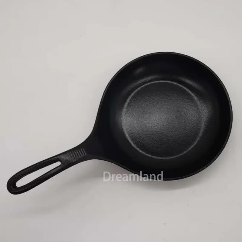 24cm Enameled Cast Iron Frying Pan Black Skillet