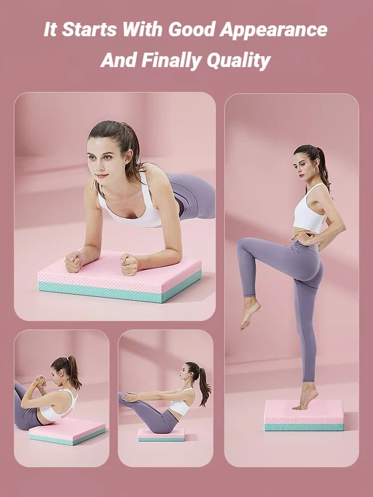 Balance Mat Non-slip Foam Mat Cables Knee cushion for training on stability and basic strength Yoga Fitness thick high bounce